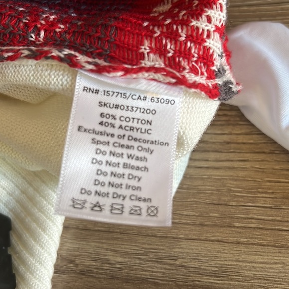 Naughty ugly Christmas sweater lights up red white gray size XL - Picture 11 of 11